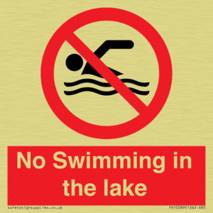 No Swimming in the lake